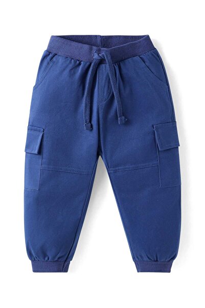 Babyhug Single Jersey Knit Bus Printed T-Shirt & Joggers Set - Navy Blue