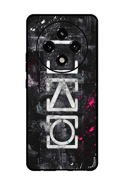 Theodor جراب واقٍ مضاد للخدش والصدمات لهاتف Oppo A3 Pro رموز الحبار