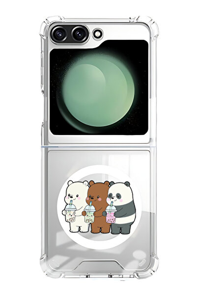 Theodor غلاف لهاتف Samsung Galaxy Z Flip 5 متوافق مع MagSafe، جراب مقاوم للصد...