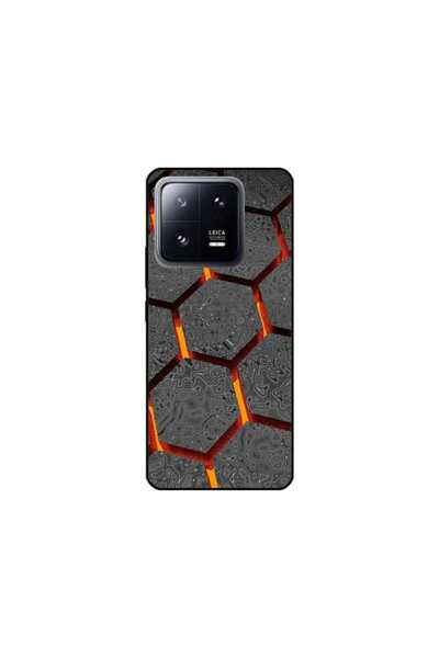 Atlas Husa personalizata si Folie de Silicon pentru Xiaomi 13 Pro, Lava Hex, ...