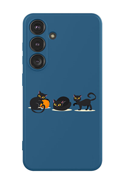 Theodor غطاء حماية سائل من السيليكون لهاتف سامسونج جالاكسي S24 بلس (أزرق) - ق...