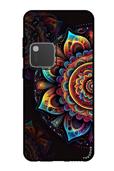 Theodor جراب واقٍ مضاد للخدش والصدمات لهاتف Vivo S18 Pro بتصميم زهرة جانبية م...