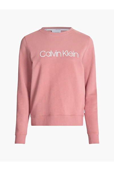 Calvin Klein CORE LOGO LS SWEATSH Kadın Pembe Sweatshirt