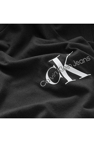 Calvin Klein MONOGRAM OFF PLACED Kadın Siyah T-Shirt