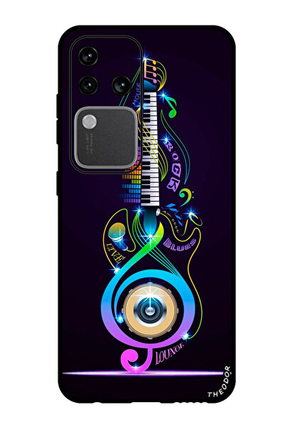 Theodor جراب واقٍ مضاد للخدش والصدمات لهاتف Vivo S18 Pro جيتار موسيقي