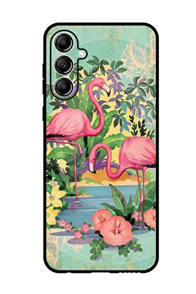 Theodor جراب واقٍ مضاد للخدش والصدمات لهاتف سامسونج جالاكسي F15 - طيور النحام الوردية