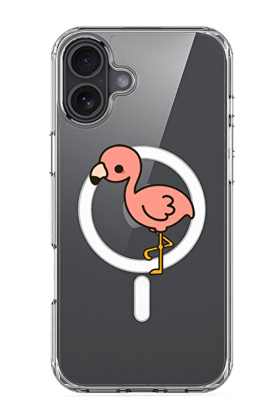 Theodor جراب ماج سيف متوافق مع آيفون 16، غطاء ممتص للصدمات مقاوم للصدمات - فلامنجو