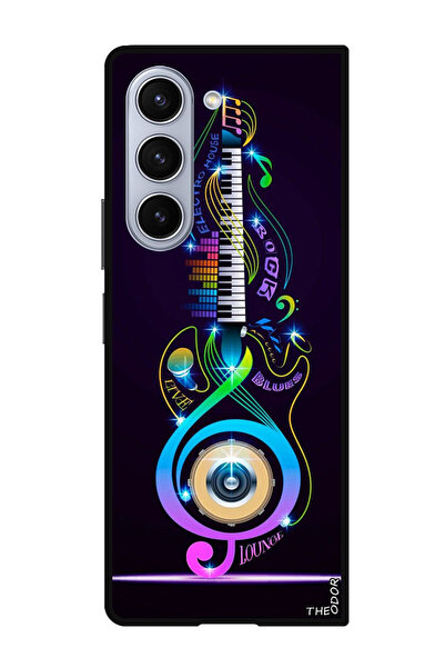 Theodor جراب واقٍ مضاد للخدش والصدمات لهاتف Samsung Galaxy Z Fold 6 جيتار موسيقي