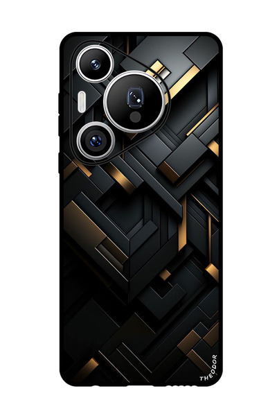 Theodor جراب واقٍ مضاد للخدش والصدمات لهاتف هواوي بيورا 70 برو بلس، لون أسود دورادو