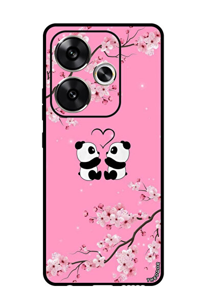 Theodor جراب واقٍ مضاد للخدش والصدمات لهاتف Xiaomi Redmi Turbo 3 باندا صغيران