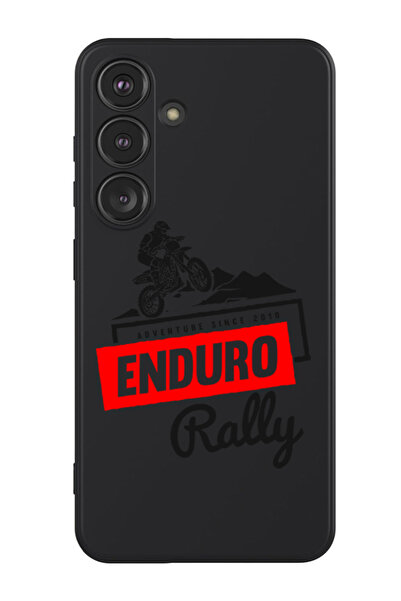 Theodor غطاء حماية سائل من السيليكون المقاوم للصدمات لهاتف سامسونج جالاكسي S24 (أسود) - رالي إندورو