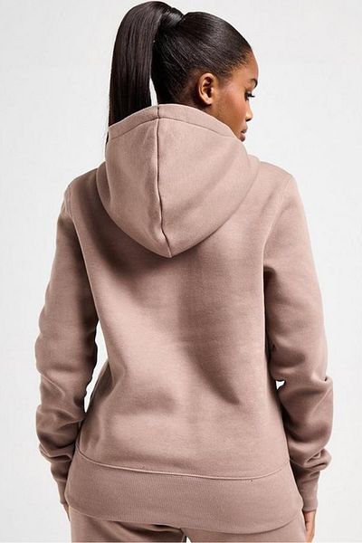 Nike Спортно облекло Phoenix Fleece Pullover Hoodie Kadın Kapüşonlu Sweatshirt Kahverengi