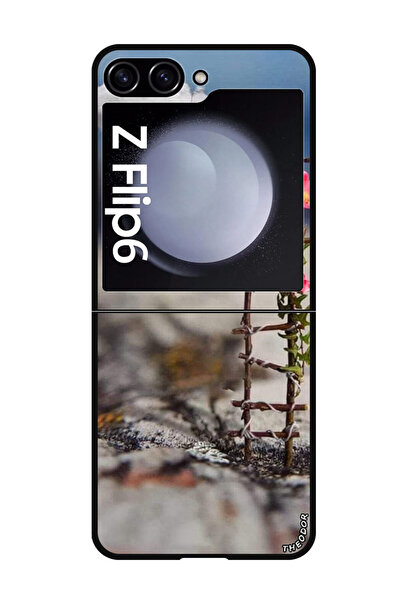 Theodor جراب واقٍ مضاد للخدش والصدمات لهاتف Samsung Galaxy Z Flip 6 Cloud مع درج