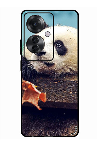 Theodor جراب واقٍ مضاد للخدش والصدمات لهاتف Oppo F25 Pro باندا حقيقي