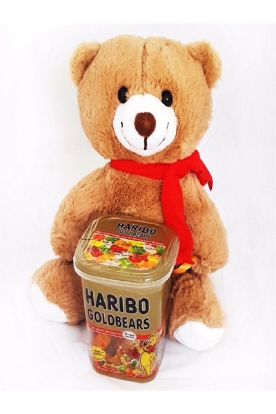 Aysmev Delicious Jellybean Teddy Bear Gift Basket