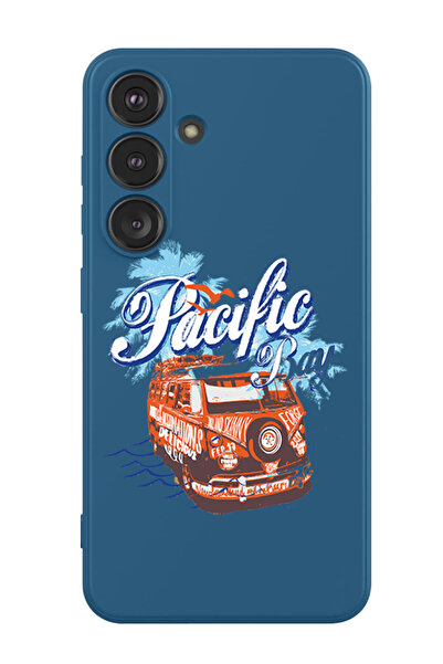 Theodor غطاء حماية مقاوم للصدمات من السيليكون السائل لهاتف سامسونج جالاكسي S24 (أزرق) - باسيفيك باي