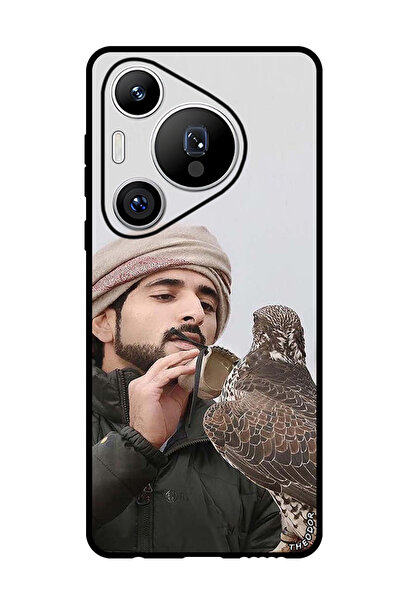 Theodor جراب حماية لهاتف هواوي بيورا 70 برو بلس، نسر الشيخ حمدان المحب