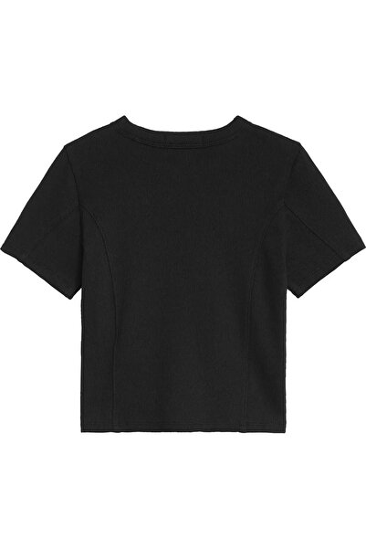 Calvin Klein MONOGRAM RIB TOP Kadın Siyah T-Shirt