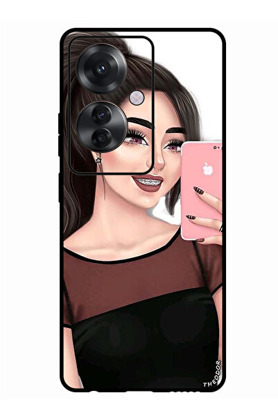 Theodor جراب واقٍ مضاد للخدش والصدمات لهاتف Oppo Reno 11F لالتقاط صور سيلفي