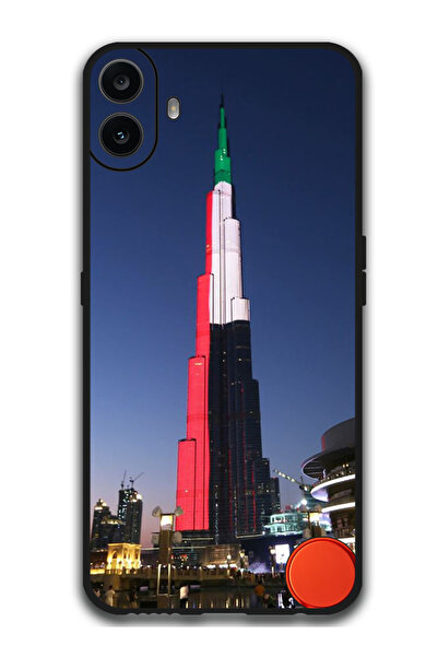 Theodor جراب حماية لهاتف CMF 1 مع علم الإمارات العربية المتحدة على برج خليفة