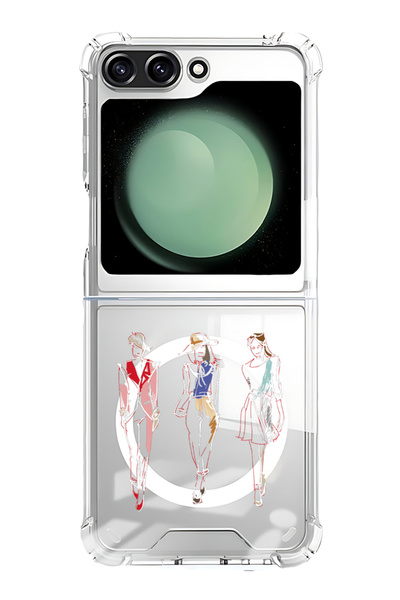 Theodor غلاف لهاتف Samsung Galaxy Z Flip 5 متوافق مع MagSafe، جراب مقاوم للصد...