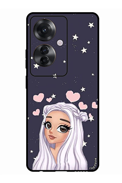 Theodor جراب واقٍ مضاد للخدش والصدمات لهاتف Oppo F25 Pro بخلفية نجمة الحب