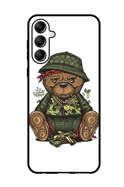 Theodor جراب واقٍ مضاد للخدش والصدمات لهاتف سامسونج جالاكسي M15 بتصميم دب تيدي