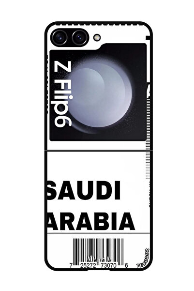 Theodor جراب حماية لهاتف سامسونج جالكسي زد فليب 6 - تذكرة صعود طائرة سعودية