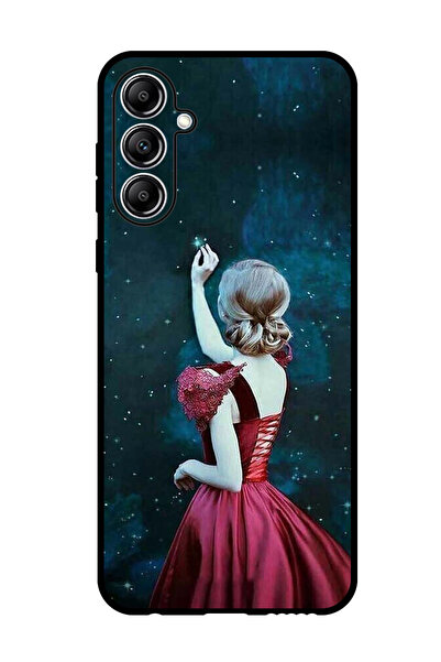 Theodor جراب واقٍ مضاد للخدش والصدمات لهاتف سامسونج جالاكسي F15، فتاة تلمس ال...