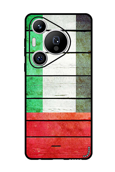 Theodor جراب واقٍ مضاد للخدش والصدمات لهاتف هواوي بيورا 70 برو بلس مصنوع من الخشب