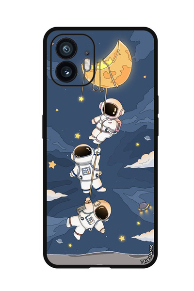 Theodor جراب واقٍ مضاد للخدش والصدمات لهاتف Nothing Phone (2) رواد فضاء معلقون