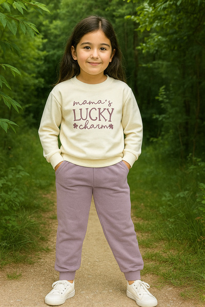 mb kids Lucky Print 2 Thread Girl Tracksuit Set