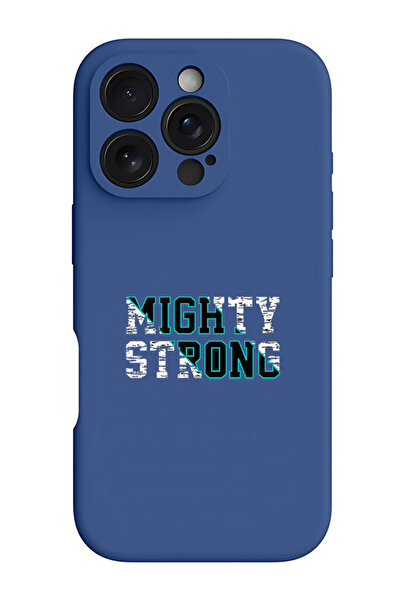 Theodor غطاء حماية سيليكون سائل مقاوم للصدمات لجهاز iPhone 16 Pro Max أزرق - Mighty Strong