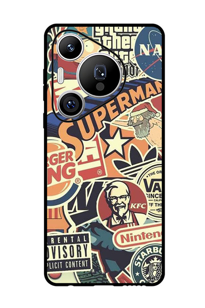 Theodor جراب واقٍ مضاد للخدش والصدمات لهاتف هواوي بيورا 70 برو بلس سوبرمان