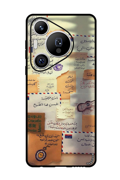 Theodor جراب واقٍ مضاد للخدش والصدمات لهاتف هواوي بيورا 70 برو بلس بأحرف