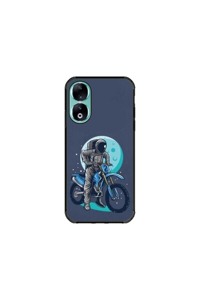 Atlas Husa personalizata si Folie de Silicon pentru Honor 90, Biker Astronaou...