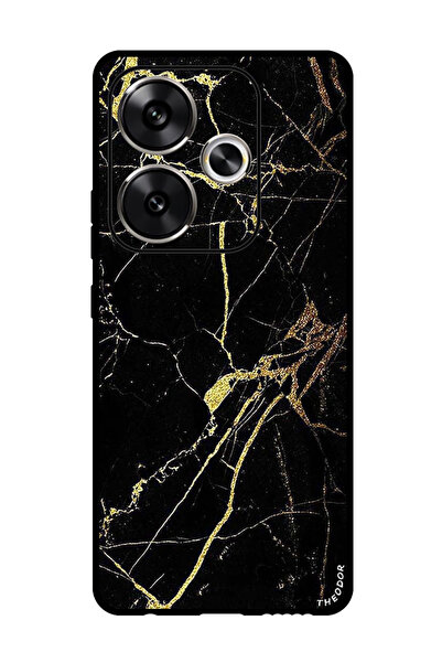 Theodor جراب واقٍ مضاد للخدش والصدمات لهاتف Xiaomi Redmi Turbo 3 بملمس رخامي