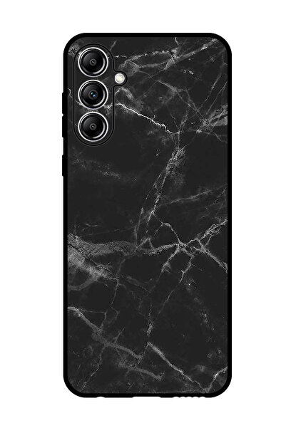 Theodor جراب واقٍ مضاد للخدش والصدمات لهاتف سامسونج جالاكسي F15، لون رخامي أسود