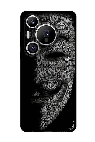 Theodor جراب حماية لهاتف هواوي بيورا 70 برو بلس قناع نصف وجه الجوكر