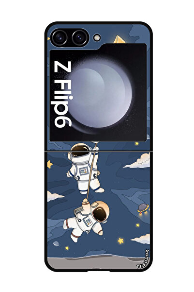 Theodor جراب واقٍ مضاد للخدش والصدمات لهاتف Samsung Galaxy Z Flip 6 بتصميم رو...