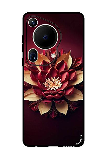 Theodor جراب واقٍ مضاد للخدش والصدمات لهاتف هواوي بيورا 70 ألترا، تصميم زهرة ...