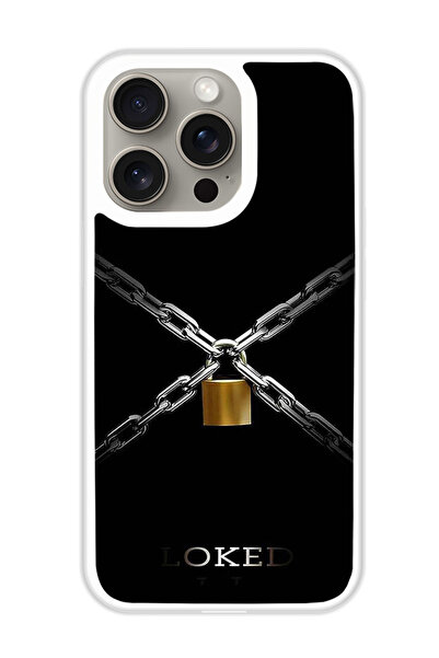 Theodor غطاء حماية لجهاز أبل آيفون 15 برو ماكس (قفل) (مصد أبيض)