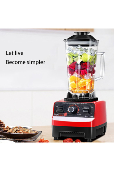 novim Professional Electric Blender, 15 Speeds, 48,000 RPM, Red