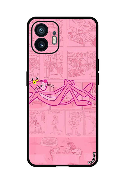Theodor جراب واقٍ مضاد للخدش والصدمات لهاتف Nothing Phone (2) Pink Panther