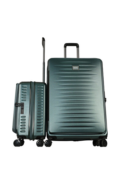 GROUND Fairytale 2'li Körüklü Valiz Seti Büyük-Kabin - Yeşil - 10740