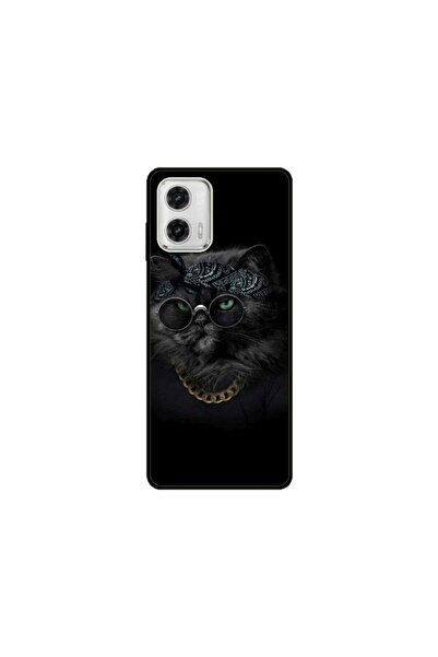 Atlas Προσαρμοσμένη θήκη για Motorola Moto E13, Black Cat #4, πολύχρωμη, S1D1...