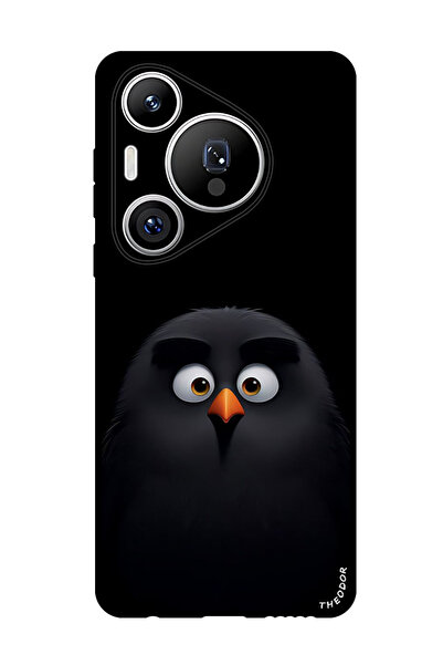 Theodor جراب واقٍ مضاد للخدش والصدمات لهاتف هواوي بيورا 70 برو بلس بتصميم طائر غاضب لطيف