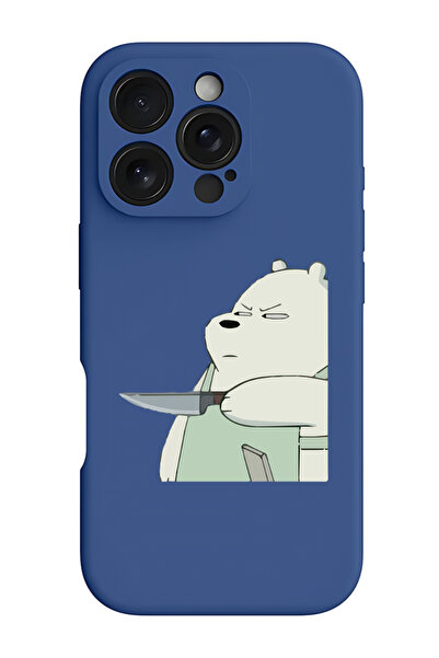 Theodor غطاء حماية سيليكون سائل مقاوم للصدمات لهاتف iPhone 16 Pro Max أزرق - ...