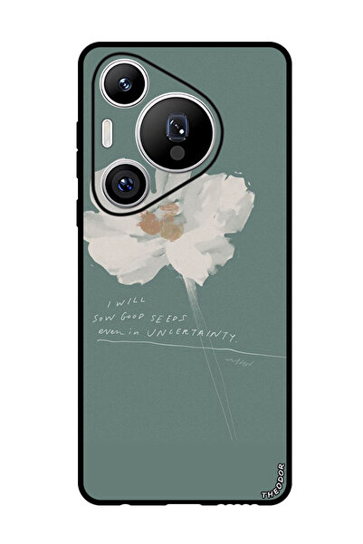 Theodor جراب واقٍ مضاد للخدش والصدمات لهاتف هواوي بيورا 70 برو بلس، زهرة بيضا...