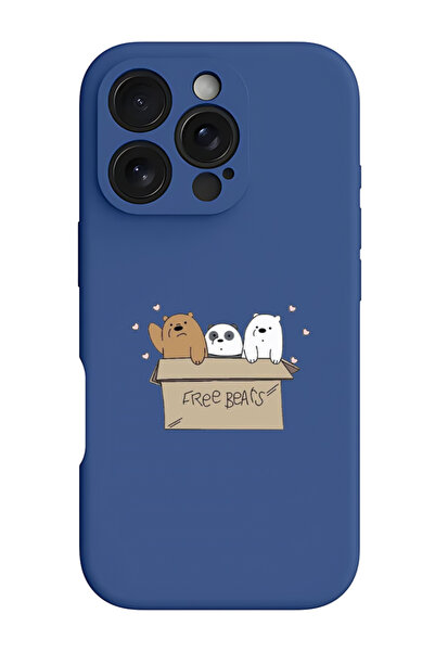 Theodor جراب حماية سيليكون سائل مقاوم للصدمات لجهاز iPhone 16 Pro باللون الأز...